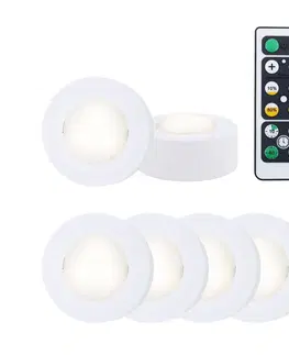 Ďalšie nábytkové svetlá Briloner LED osvetlenie skrine Skriňa, diaľkové ovládanie, sada 6 kusov