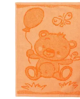 Uteráky Profod Detský uterák Bear orange, 30 x 50 cm