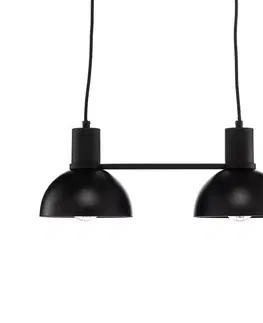 Závesné svietidlá Lucande Lucande Mostrid závesná lampa, čierna, 2-plameňová