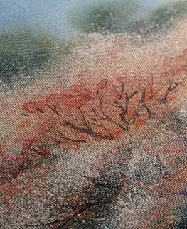 Obrazy prírody a krajiny Obraz kvitnúce stromy v akvarelovom prevedení