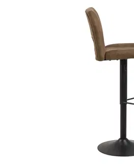 Barové stoličky Dkton Dizajnová barová stolička Almonzo, svetlohnedá / čierna