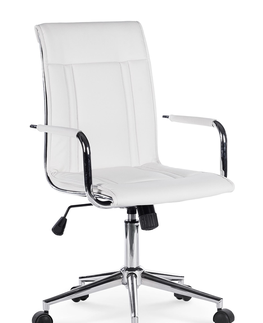 Kancelárske stoličky HALMAR Porto 2 kancelárska stolička s podrúčkami biela