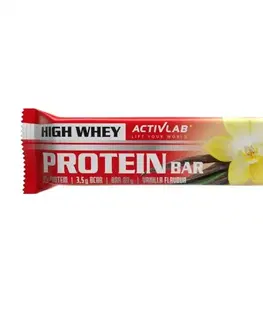 Proteínové tyčinky ActivLab Proteínová tyčinka High Whey 80 g vanilka