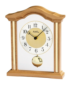 NÁSTENNÉ HODINY AMS Luxusné drevené stolové hodiny 1174/18 AMS 23cm