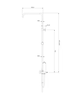 Sprchy a sprchové panely OMNIRES - UNI iniversálny sprchový stĺp chróm /CR/ UN10042CR