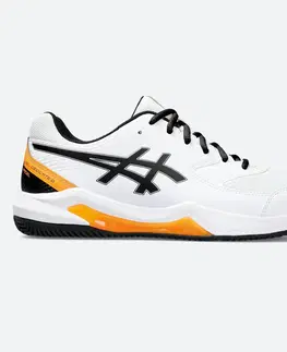 pánske tenisky Pánska obuv na padel Gel Dedicate 8 bielo-oranžová
