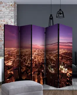Paravány Paraván Chicago Panorama Dekorhome 135x172 cm (3-dielny)