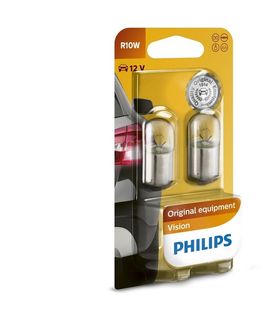 Žiarovky Philips SADA 2x Autožiarovka Philips VISION 12814B2 BA15s/10W/12V 