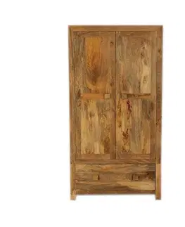 Šatníkové skrine Skriňa Hina 120x200x60 z mangového dreva