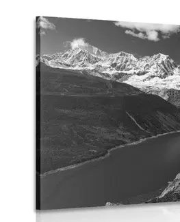Čiernobiele obrazy Obraz národný park Patagónia v Argentíne v čiernobielom prevedení