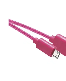 Predlžovacie káble  USB kábel USB 2.0 A konektor/USB B micro konektor ružová 