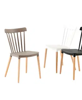 Stoličky Jedálenská stolička, sivá/buk, ZOSIMA