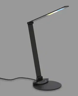 Stolové lampy na písací stôl Briloner Stolová LED lampa Haiti touchdim CCT čierna