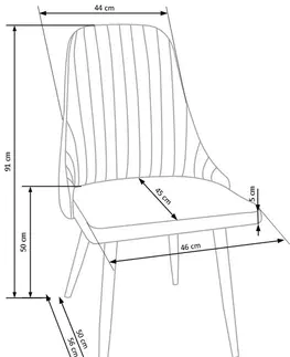Jedálenské stoličky a kreslá Jedálenská stolička K285 Halmar Tmavosivá