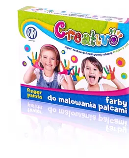 Kreatívne a výtvarné hračky ASTRA - CREATIVO Prstové farby 4 x 50ml, 320112002