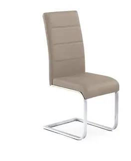 Čalúnené stoličky Stolička K85 kov/ekokoža cappucino 42x56x100