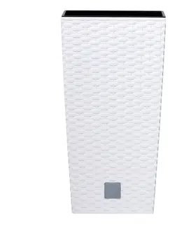 Kvetináče a truhlíky Prosperplast Obal RATO SQUARE bílý 17x17x32,4cm