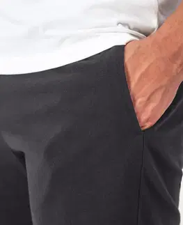 nohavice Bavlnené pánske šortky na fitnes čierne