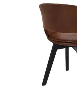 Stoličky - moderné LuxD 20350 Dizajnová stolička Colby hnedá antik