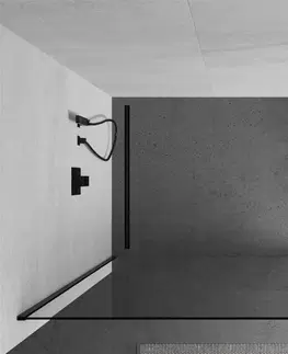Sprchové dvere MEXEN/S - Kyoto Sprchová zástena WALK-IN 85 x 200, transparent 8 mm, čierna 800-085-101-70-00