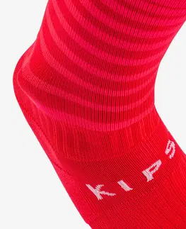 ponožky Detské futbalové vrúbkované ponožky F500 ružové reflexné