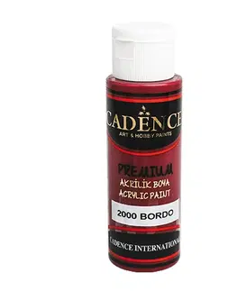 Hračky CADENCE - Akrylová farba CADENCE Premium, vínová, 70 ml