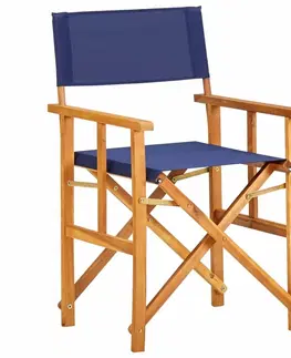Záhradné kreslá a stoličky Režisérska stolička akáciové drevo Dekorhome Zelená