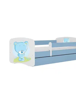 Jednolôžkové postele Detská Posteľ. Babydreams+Sz+M Modrá 80x160 Medveď Modr
