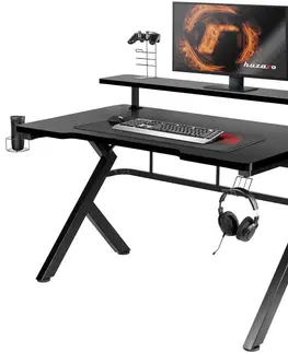Písacie stoly Písací Stôl Pre Hráča  HZ-HERO 5.0 BLACK