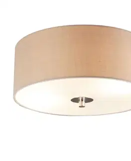 Stropne svietidla Vidiecka stropná lampa béžová 30 cm - bubon