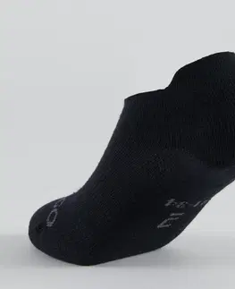 bedminton Detské nízke ponožky na tenis RS 160 3 páry sivé a čierne