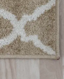 Koberce a koberčeky KONDELA Nala koberec 160x235 cm béžová / slonovinová