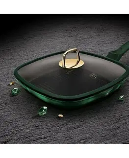 Panvice Berlinger Haus Grilovacia panvica s pokrievkou a titánovým povrchom Emerald Collection, 28 cm