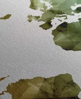 Obrazy mapy Obraz farebná polygonálna mapa sveta