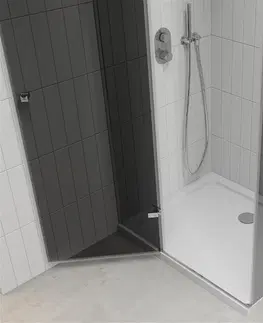 Vane MEXEN/S - Roma sprchovací kút 80x110, grafit, chróm + biela vanička so sifónom 854-080-110-01-40-4010