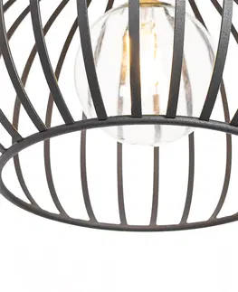 Zavesne lampy Moderné závesné svietidlo čierne 3-svetlo - Sapphira