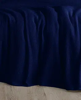 Prikrývky na spanie 4Home Bavlnený prehoz na posteľ Claire navy, 220 x 240 cm