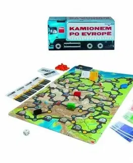Spoločenské hry Dino Kamiónom po Európe spoločenská hra v krabici 36x16x10cm