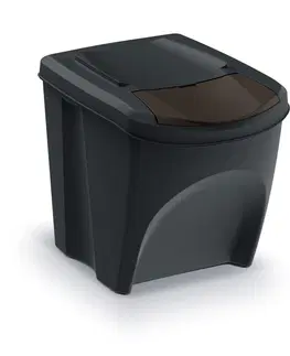 Odpadkové koše NABBI IKWB25S4 odpadkový kôš na triedený odpad (4 ks) 25 l čierna / kombinácia farieb