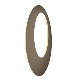 Nástenné svietidlá Escale Escale Blade Open nástenné LED svetlo bronz Ø95 cm