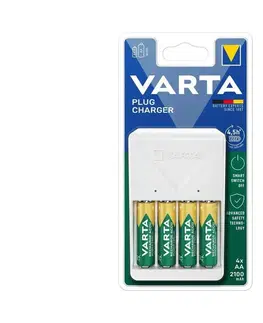 Predlžovacie káble VARTA Varta 57657101451 - Nabíjačka batérií 4xAA/AAA 2100mAh 230V 
