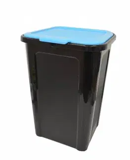 Odpadkové koše Kinekus Kôš na separovaný odpad 44l, plastový, "Cover Line" TONTARELLI, čierno/modrý