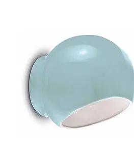 Nástenné svietidlá Ferroluce Keramické nástenné svietidlo Ayrton, modré