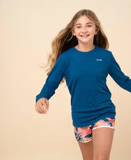 surf Detské tričko do vody s UV ochranou s dlhým rukávom na surf modré