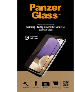 Tvrdené sklá pre mobilné telefóny Ochranné temperované sklo PanzerGlass Case Friendly pre Samsung Galaxy A13/A13 5G/M23 5G/M33 5G, čierne 7306
