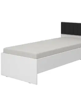 Jednolôžkové postele Posteľ Varadero biela/čierna 90x200 11011660