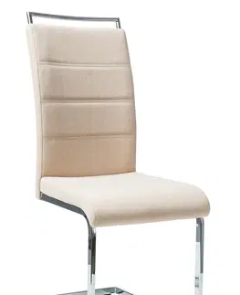 Jedálenské stoličky SIGNAL H-441 jedálenská stolička béžová / chróm