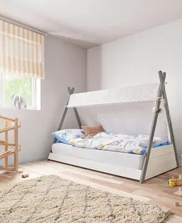 Atypické detské postele Detská Posteľ Loana So Strieškou