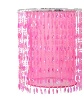 Závesné svietidlá Näve Závesná lampa 6008419 dekoračné kamene, ružová