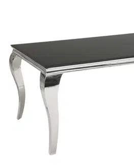 Jedálenské stoly Jedálenský stôl ZETHOS 180 cm Dekorhome Čierna / zlatá